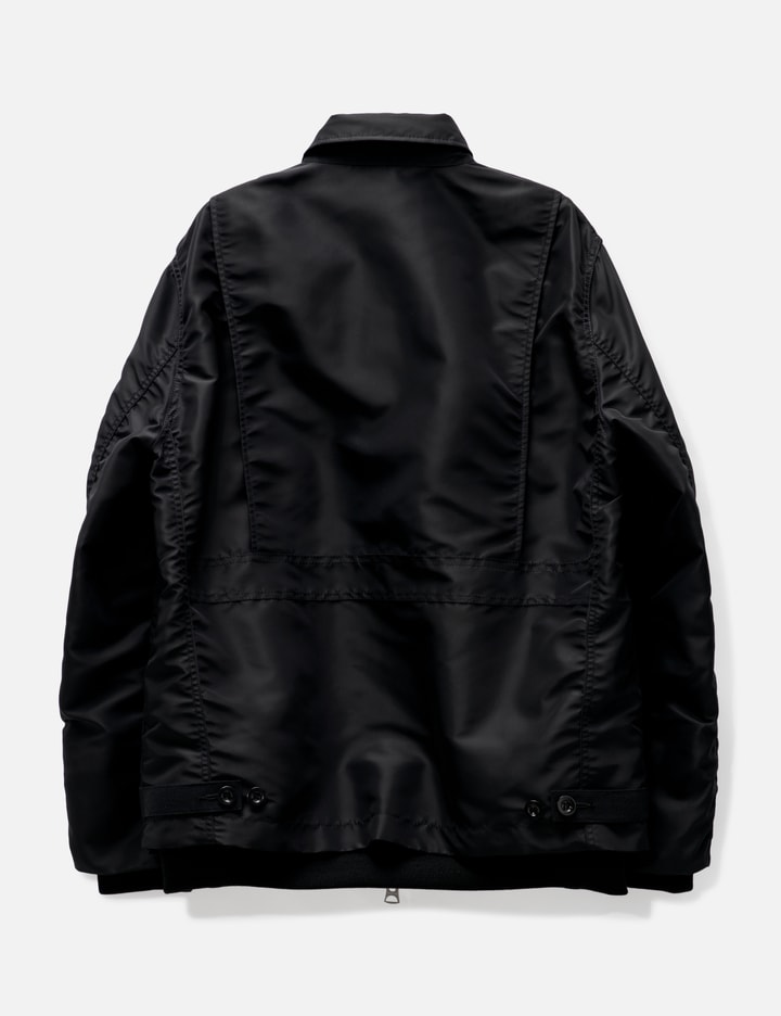Faux Fur x Nylon Twill Blouson