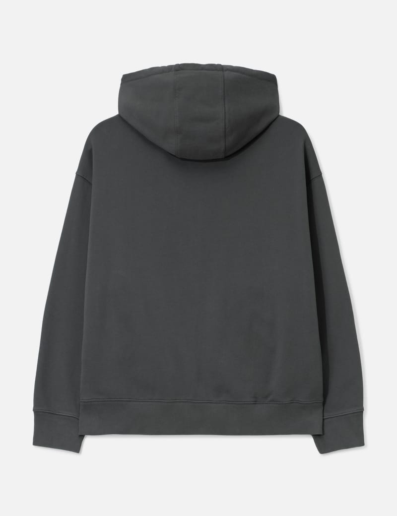 Maison Kitsuné Fox Head Zipped Oversize Hoodie - Charcoal organic