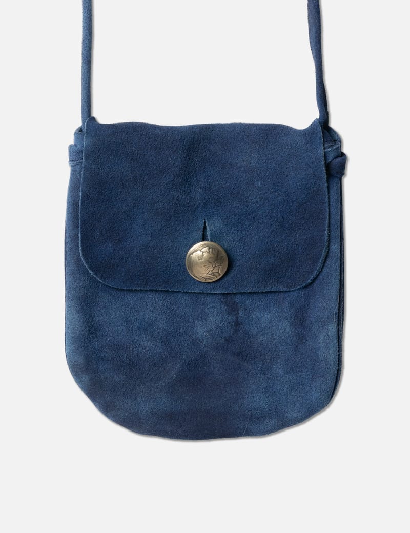Visvim Medicine Bag (N.D.) - Blue deerskin crossbody, excellent
