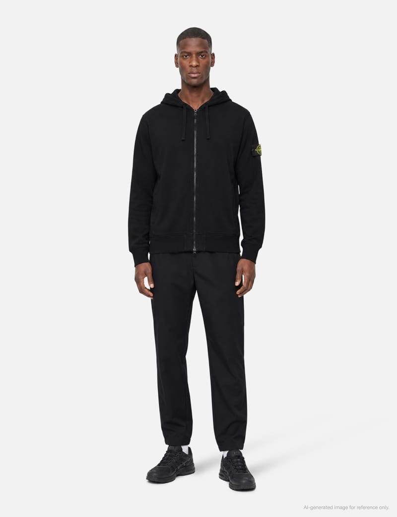 Stone Island - Felpa Ghost Piece Zip Up Hoodie | HBX