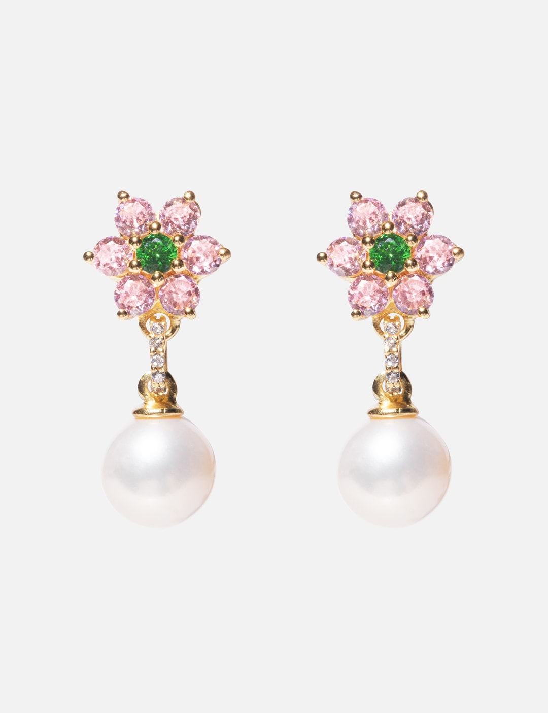Flower and pearl earrings Clearance