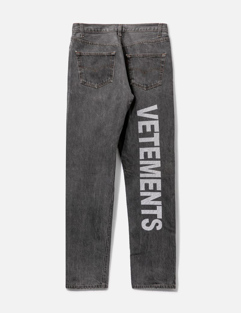 Vetements - Vetements Destroyed Detail Washed Denim Jeans | HBX