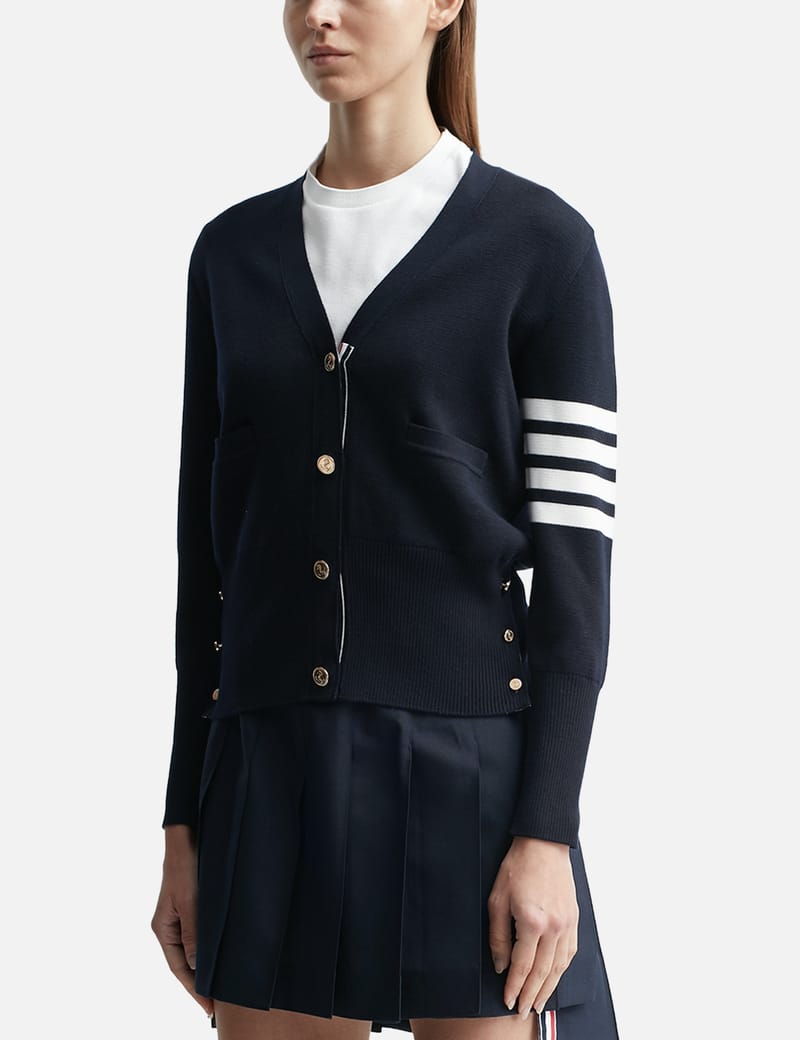 美品】トムブラウン 4bar Vネック ウール カーディガン M イタリア製