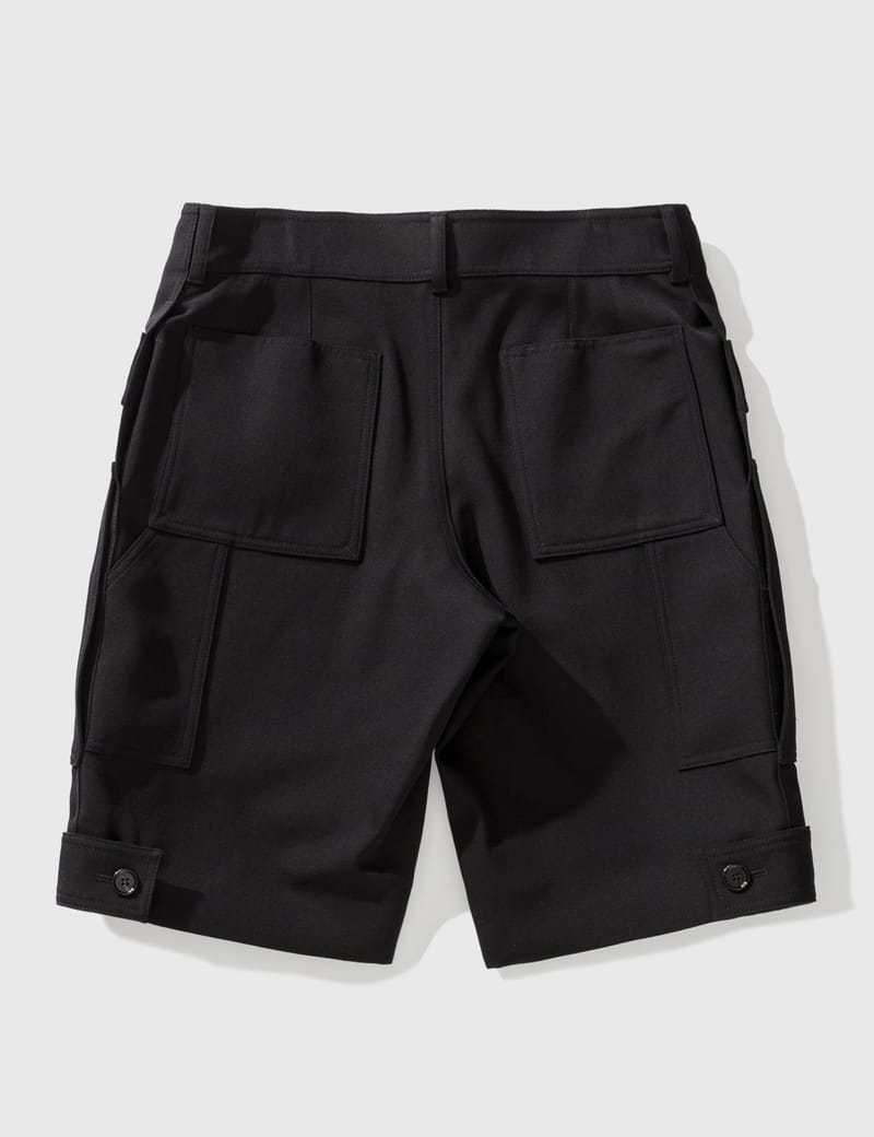 Burberry - Panel Detail Grain De Poudre Wool Shorts | HBX