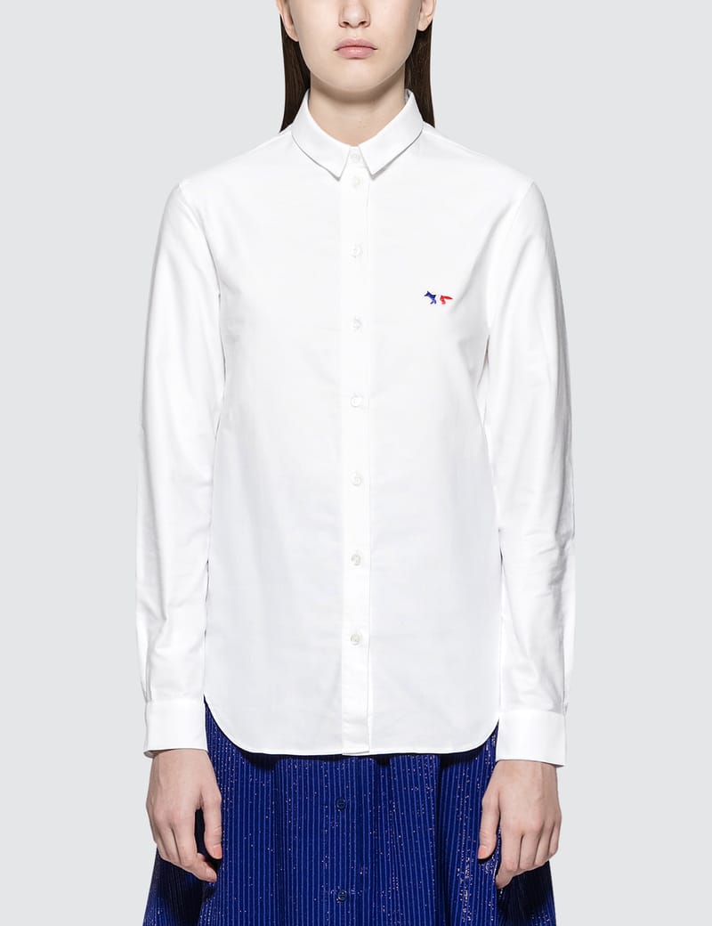 MAISON KITSUNE&#39; - MAISON KITSUNÉ　OXFORD TRICOLOR FOX Maison Kitsuné - Classic Tricolor Fox Oxford Shirt | HBX