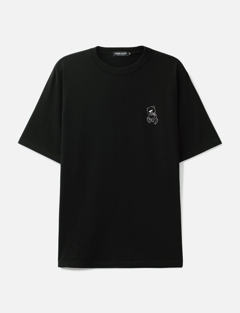 UNDERCOVER クマ Tシャツ Undercover Bear Logo Cotton T-Shirt - Soft black graphic tee made