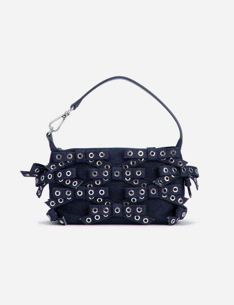 GANNI｜ (Black Denim Small Butterfly Pouch Bow Bag (A662 Ganni Black Denim Small Butterfly Pouch Bow Bag – Leigh's of