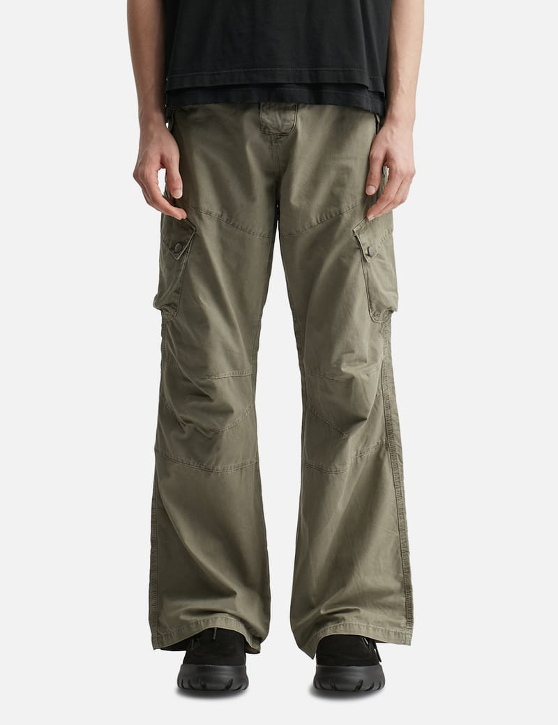 Piet Piet X Oakley SB Cargo Trousers - Dark brown flared cotton