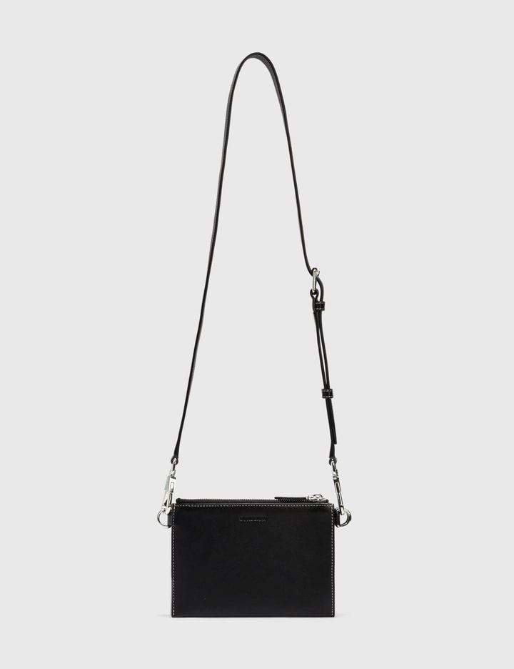 Burberry Check Ecanvas and Leather Link Pouch Crossbody Bag HBX