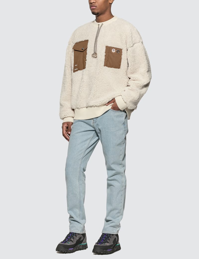 Acne Studios - Faux Shearling Sweatshirt | HBX