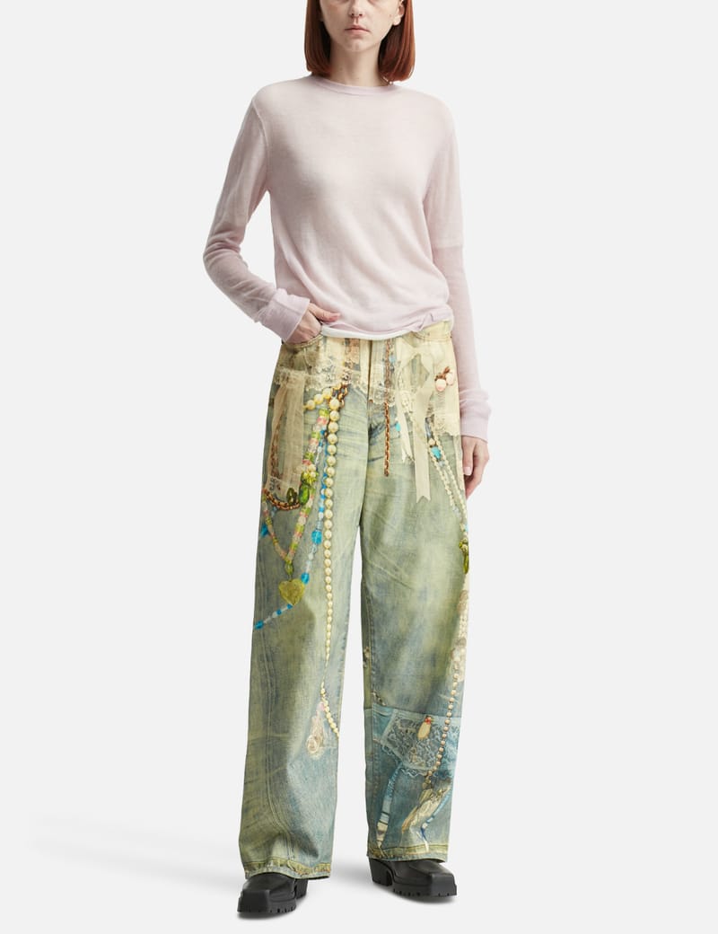 Acne Studios Loose Fit Jeans 1981 - Wide-leg cotton canvas with