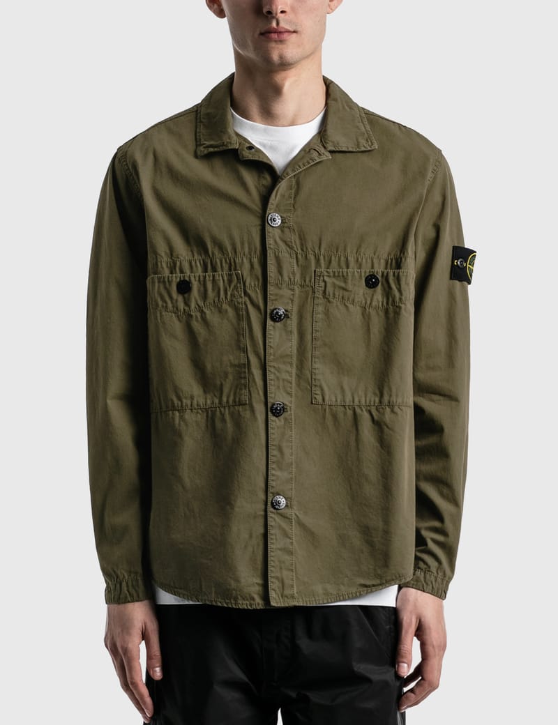 Stone island cheap button up shirt