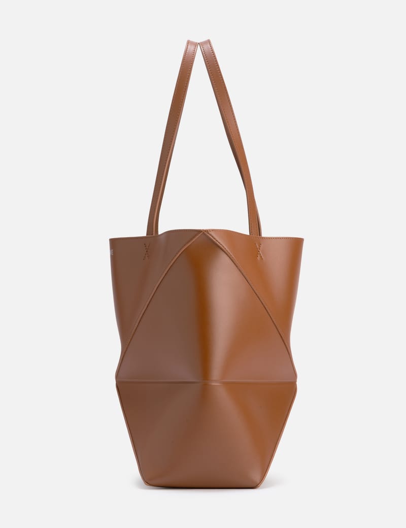 Loewe Medium Puzzle Fold Tote - 光沢カーフ製、折り畳める構造の