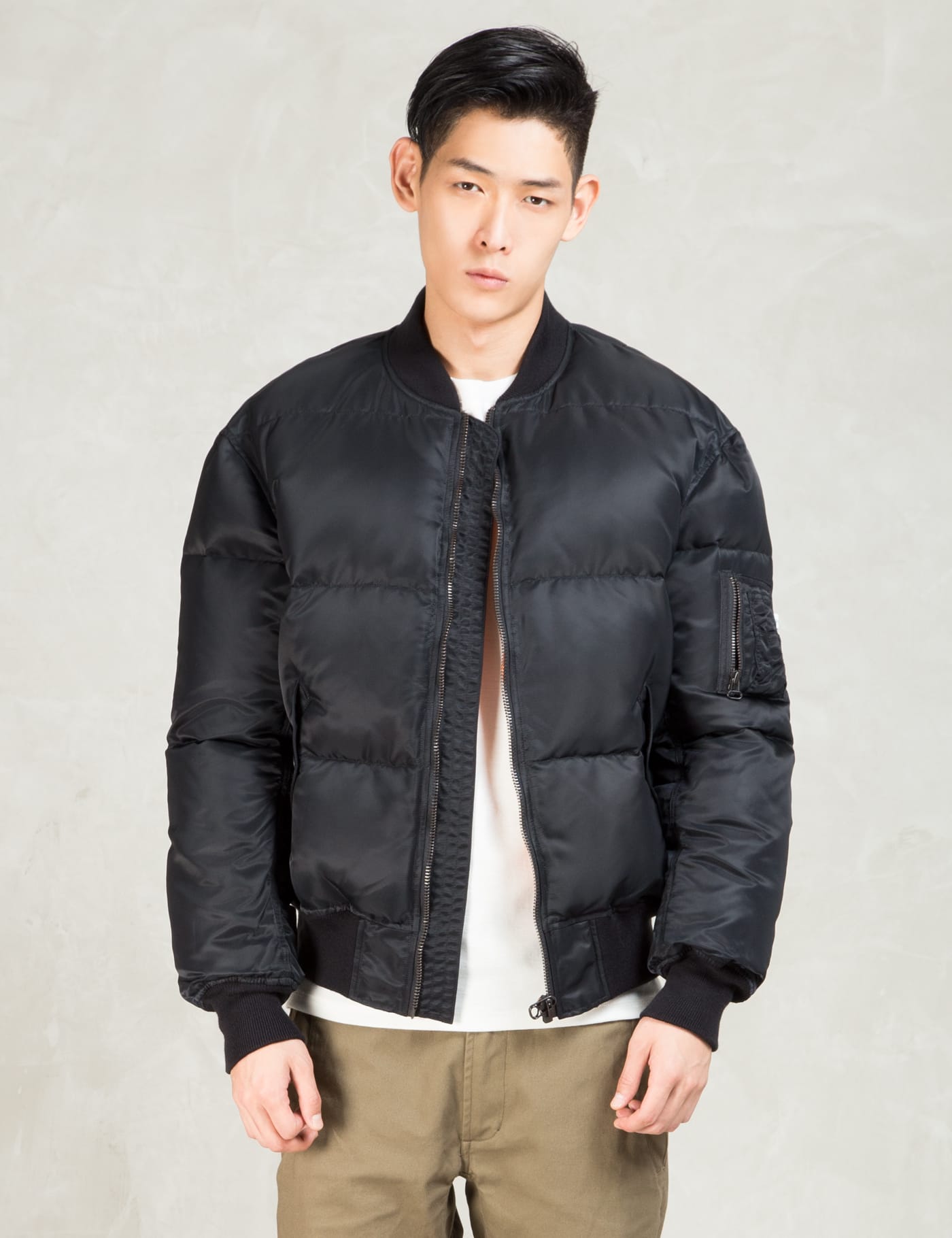 Facetasm - Black Ma-1 Bomber Down Jacket | HBX - Globally Curated 