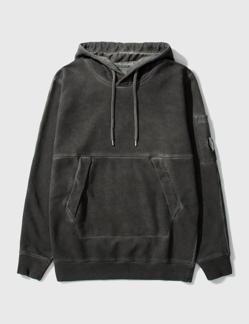 C.P. Company Diagonal Fleece Utility Hoodie HBX Globally