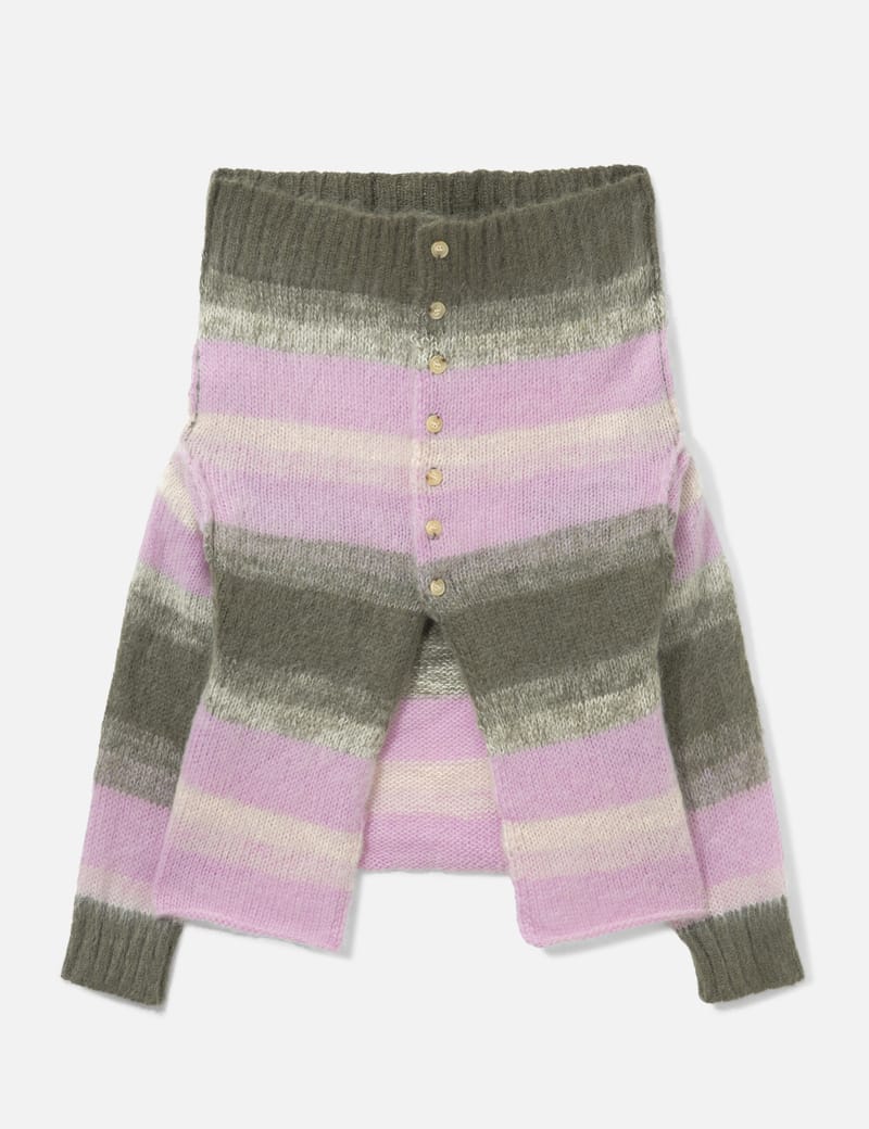 Perverze Multiple Knit - Versatile wool-blend purple cardigan