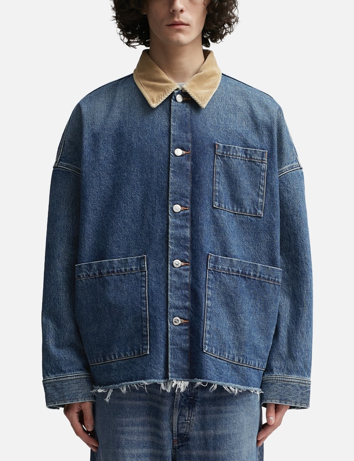 A.P.C. - A.P.C. x JW Anderson Denim Jacket | HBX - Globally Curated ...