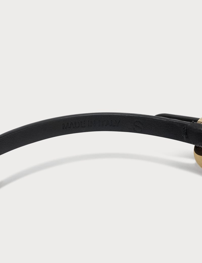 Prada - Triangle Logo Leather Necklace | HBX