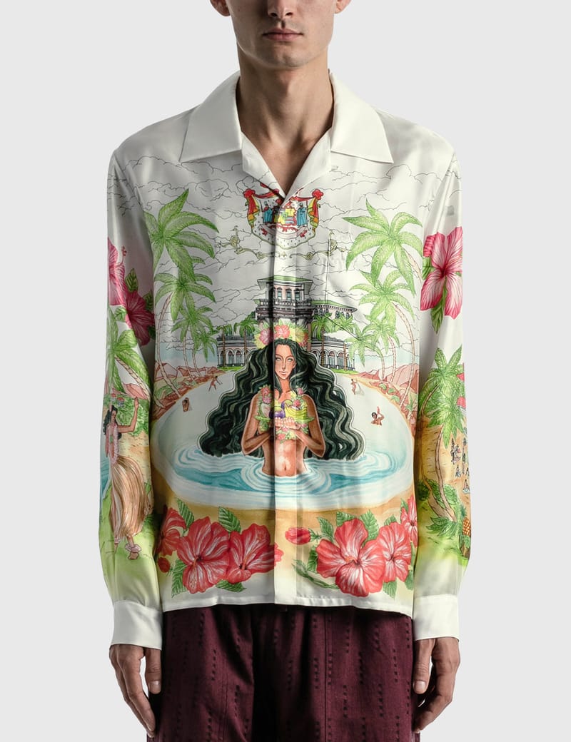 Casablanca - Kamehameha Printed Silk Twill Shirt | HBX