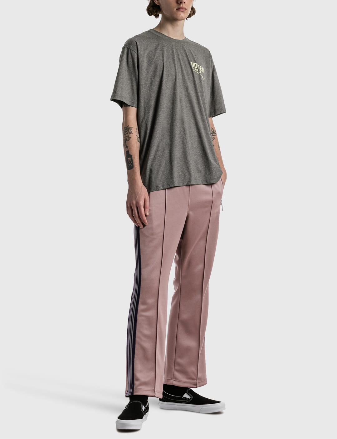 Poly Smooth Boot-Cut Track Pants
