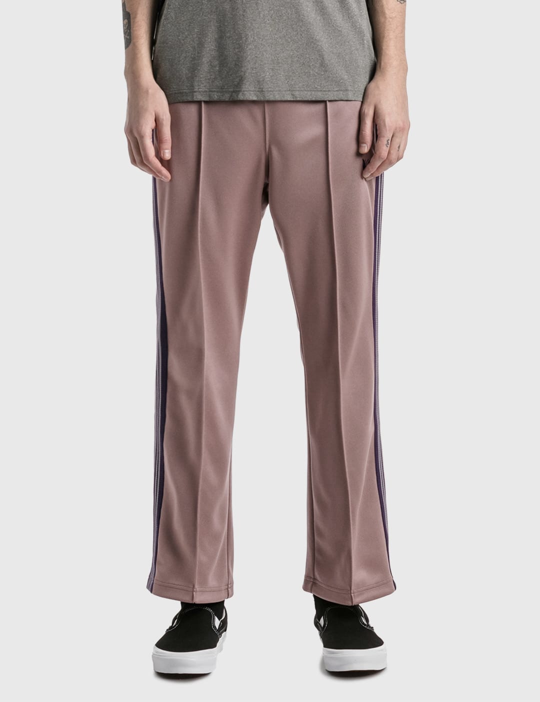 Poly Smooth Boot-Cut Track Pants