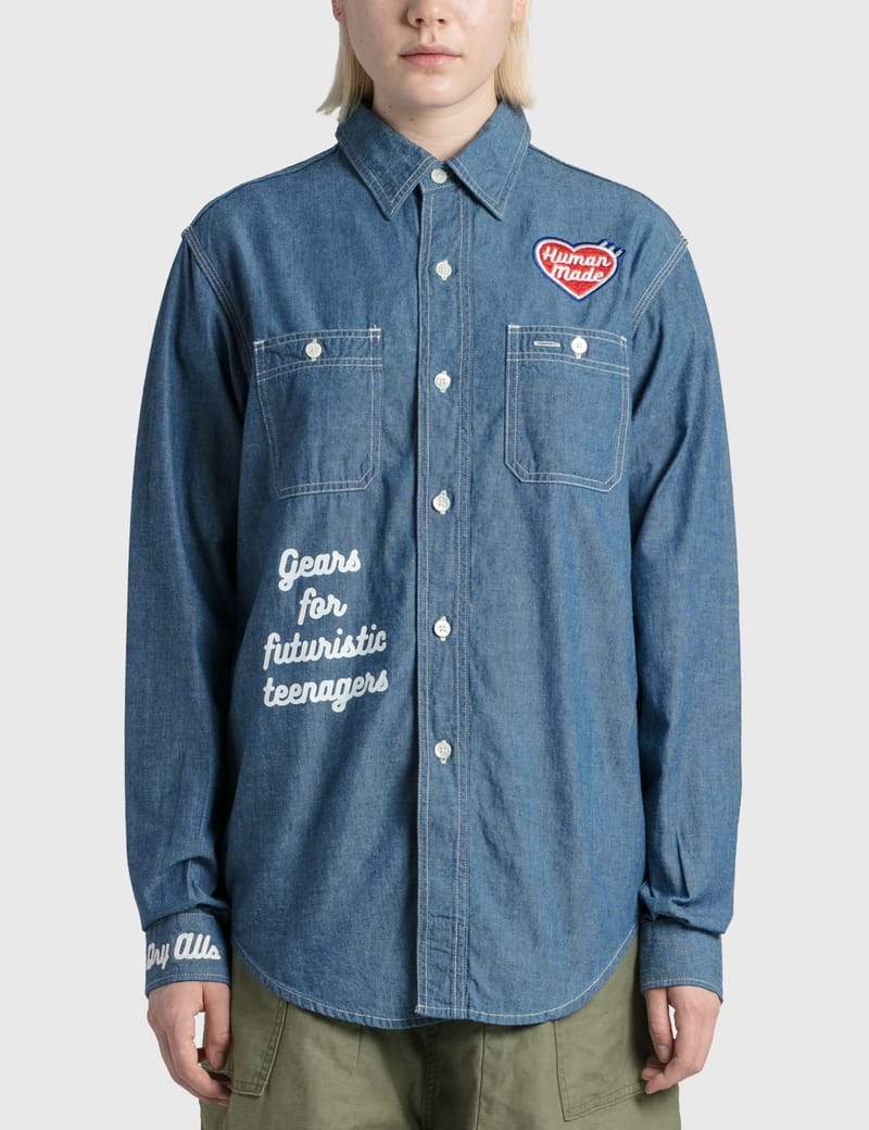 Human Made - Chambray Long Sleeve Shirt | HBX - Globally