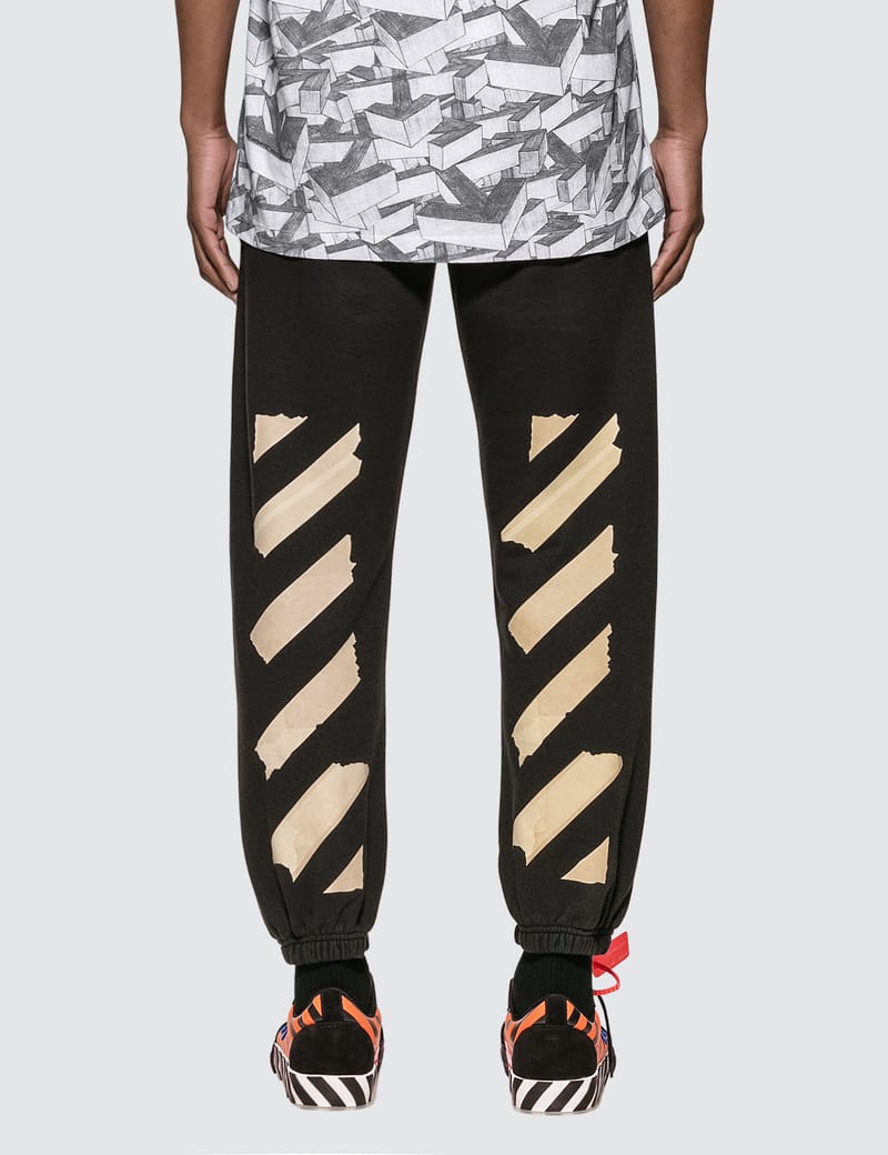 Off white tape sweatpants hot sale