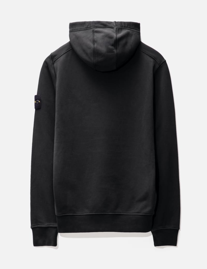 Black stone island hoody best sale