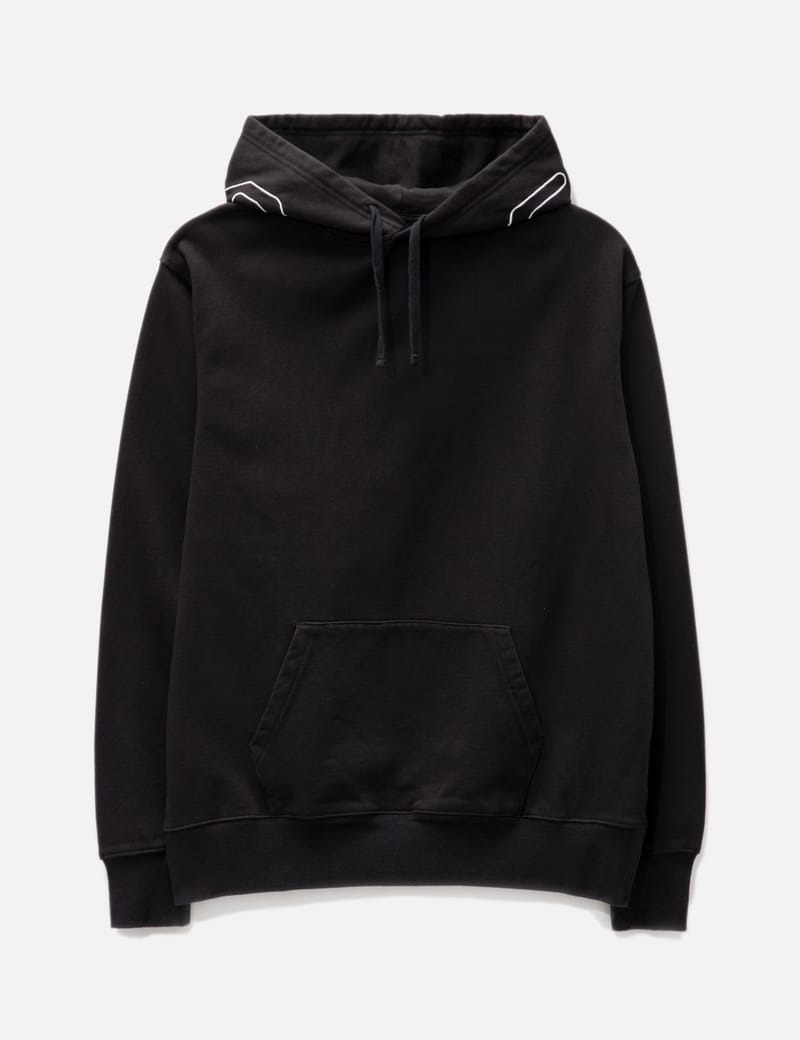 Logo on hood of hoodie online