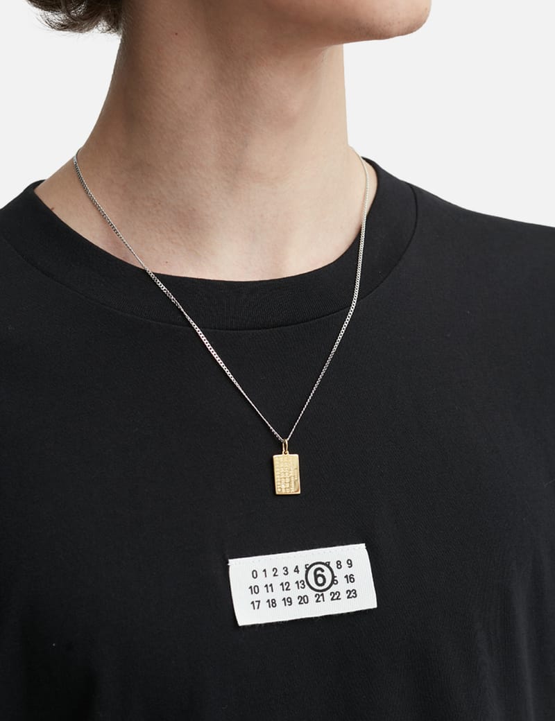 Maison Margiela Numeric diamond pendant necklace - Gold-plated