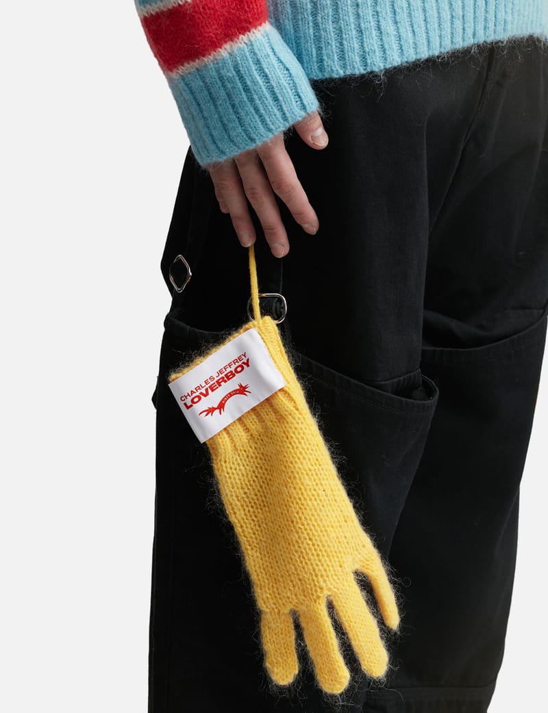 CHARLES JEFFREY LOVERBOY 水色 手袋 Charles Jeffrey LOVERBOY◇モヘア ニット グローブ 手袋 4色