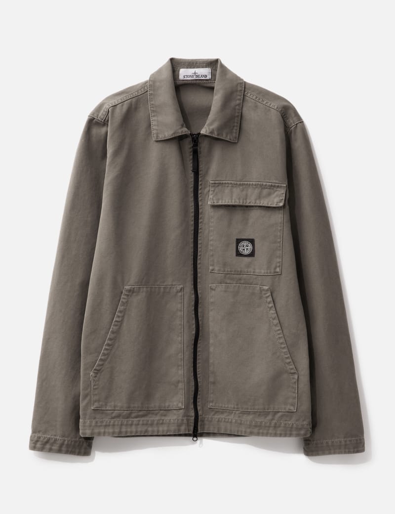 Stone Island Garment Dyed Overshirt in Walnut | FWRD