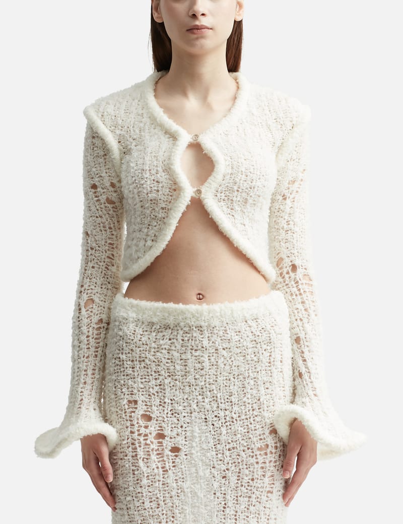 Acne Studios Wool Blend Cardigan Cold Beige – Neighbour