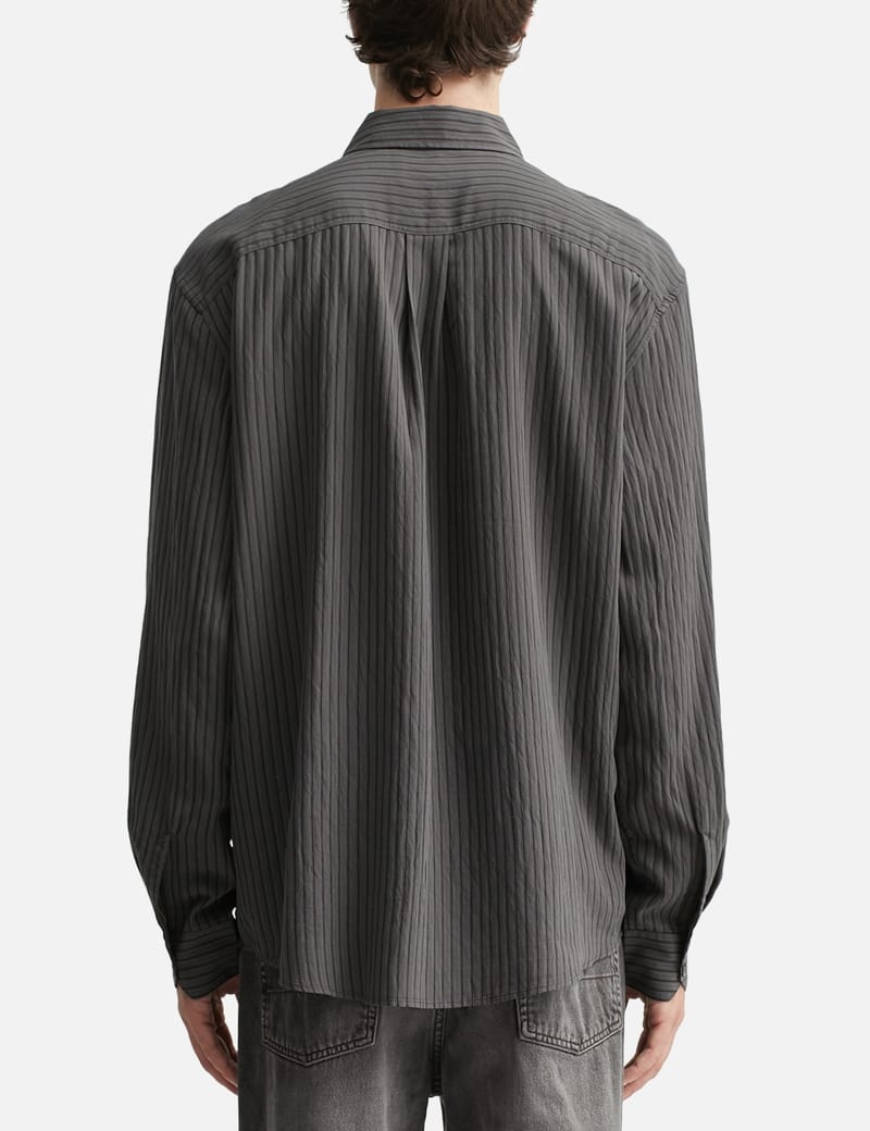 OUR LEGACY　BEYOND SHIRT　Charcoal Our Legacy Beyond Shirt Charcoal Bordeaux Cotton Silk – Neighbour