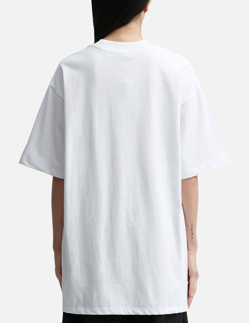 Tシャツ・カットソー OPEN YY_TheOpen Product BACK SLIT SYMBOL TEE (WHITE) OPEN YY Back Slit Symbol Tee - White | International Store