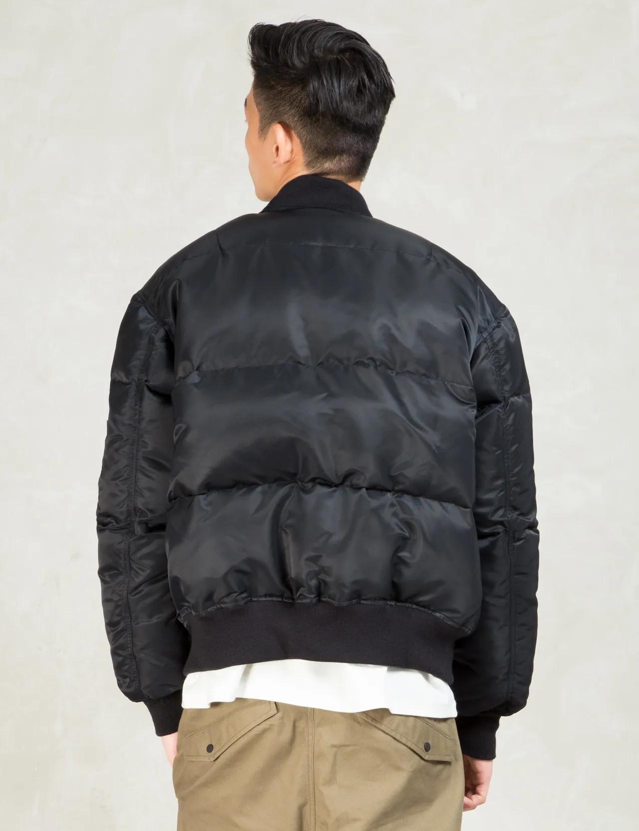 Black Ma-1 Bomber Down Jacket