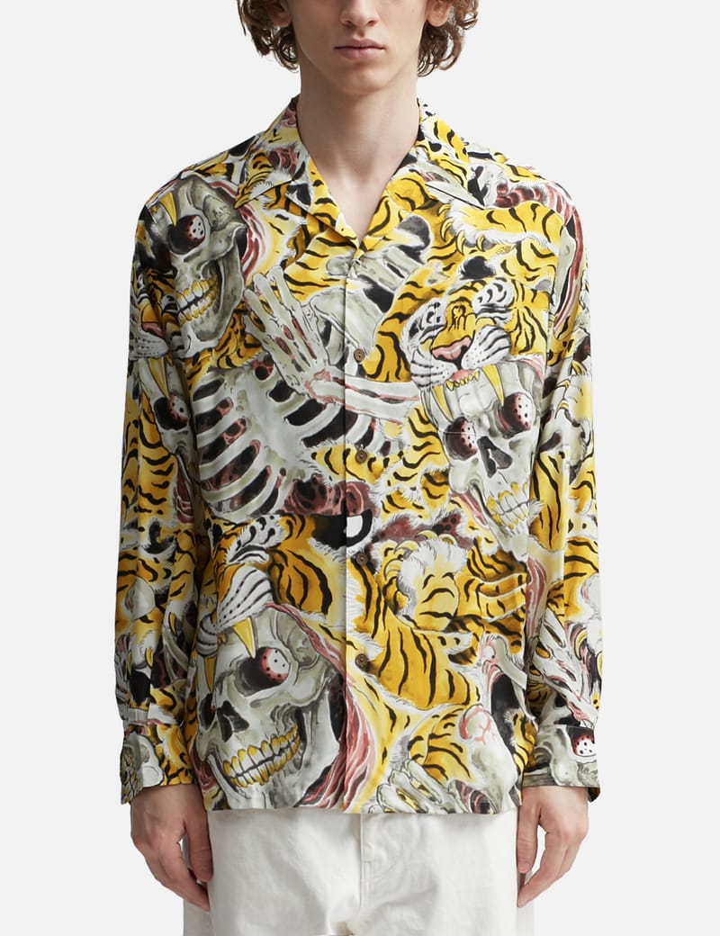 Wacko Maria - Leopard Knit Polo Shirt | HBX - Globally Curated 