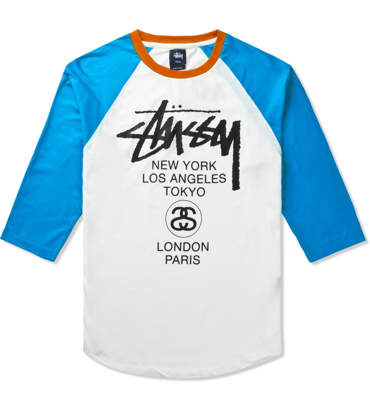 Stüssy - Turquoise Baseball WT Raglan T-Shirt | HBX