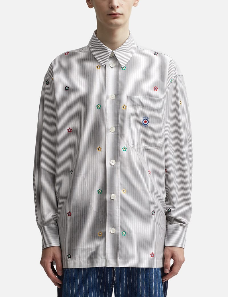Kenzo - Kenzo Target Embroidered Oversize Striped Shirt | HBX