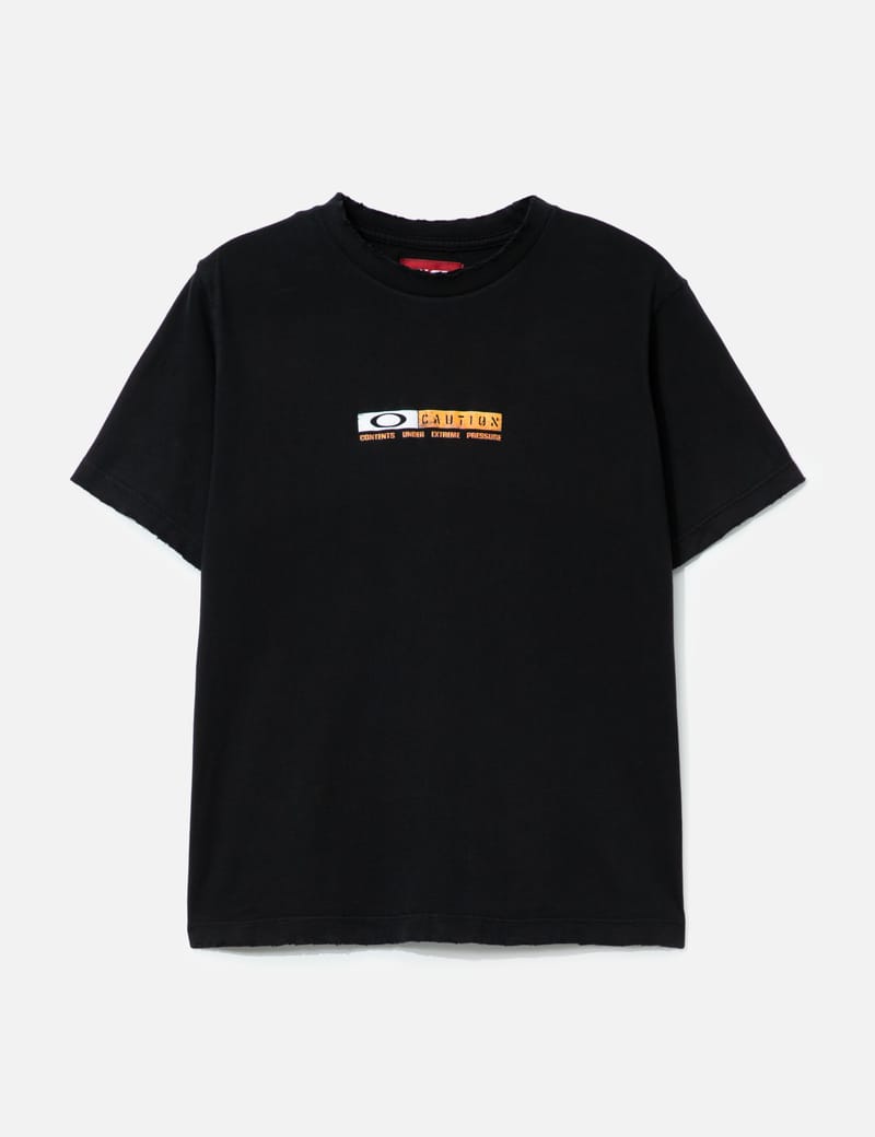 Piet Piet x Oakley Caution Ripped T-shirt - Vintage black cotton