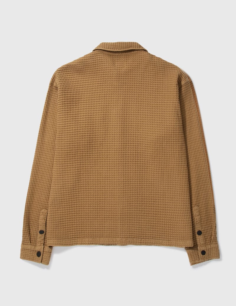 BRAINDEAD　WAFFLE SNAP FRONT SHIRT SIZE L Brain Dead - Waffle Snap Front Shirt | HBX - Globally