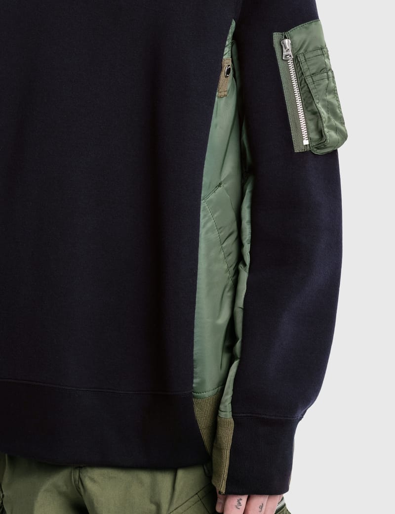 Sacai - Sponge Sweat MA-1 Pullover | HBX