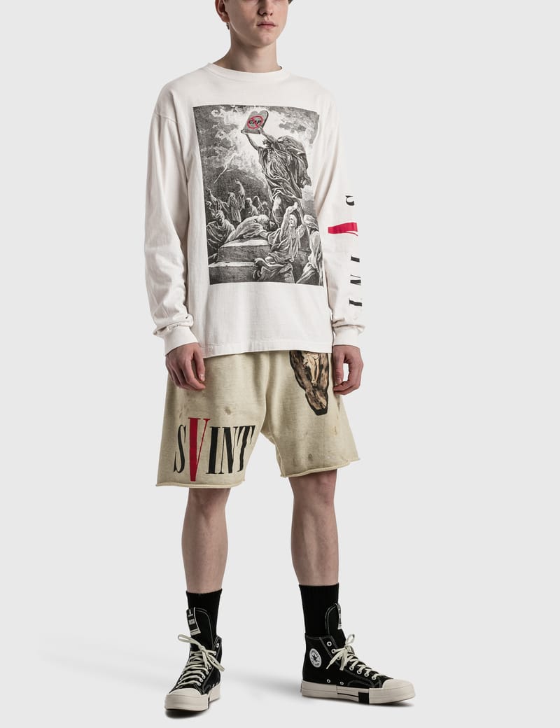 Saint Michael - Saint Michael X Vlone Logo Sweatshorts | HBX