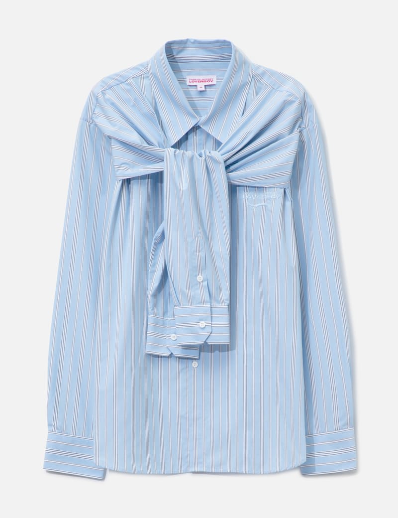 Charles Jeffrey Loverboy Hold Me Shirt - Crisp striped cotton with