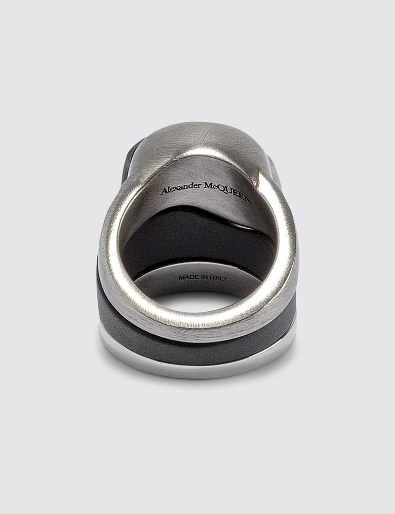 Alexander McQueen - Stack Skull Ring | HBX