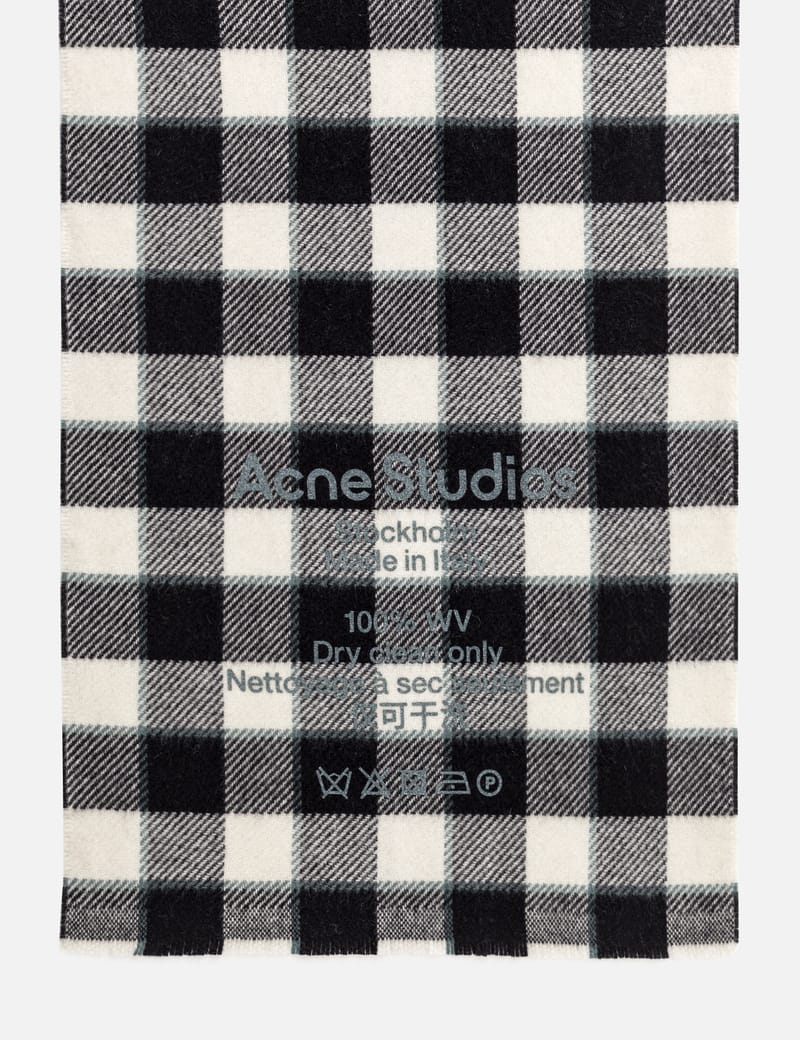 Acne Studios - Check Wool Scarf | HBX