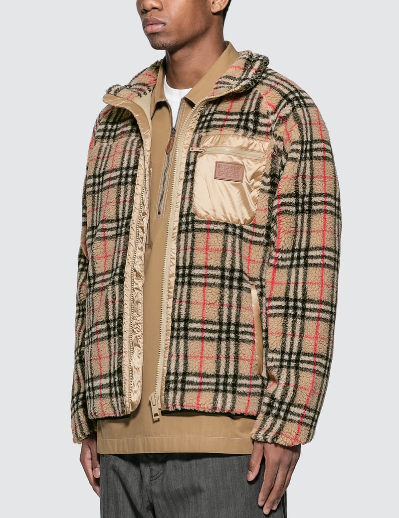 Burberry check best sale jacket