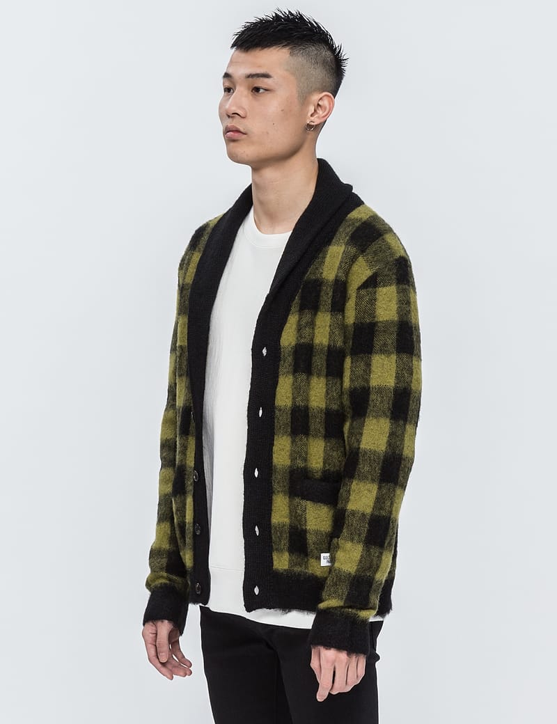 トップス WACKO MARIA CHECK MOHAIR CARDIGAN Wacko Maria - Mohair Block Check Cardigan (Type-1) | HBX