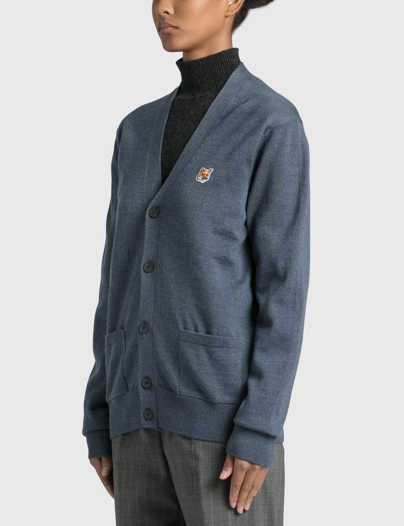 Maison Kitsuné - Fox Head Patch Classic Cardigan | HBX - Globally