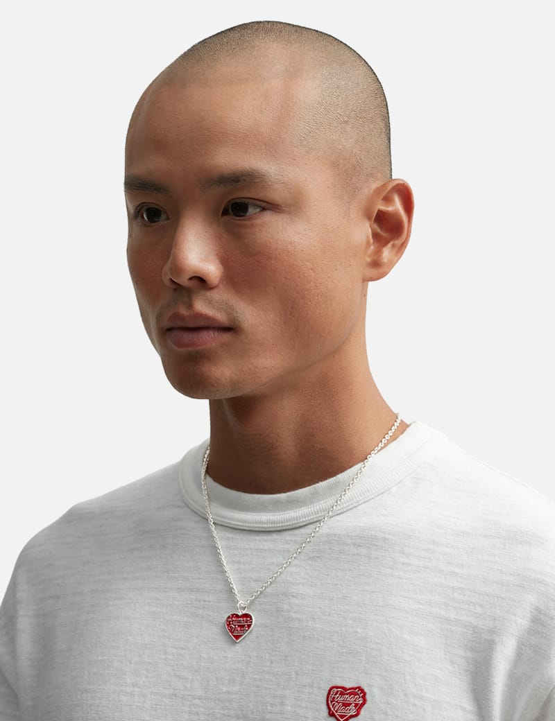 Human Made - Heart Silver Necklace | HBX - Globally Curated